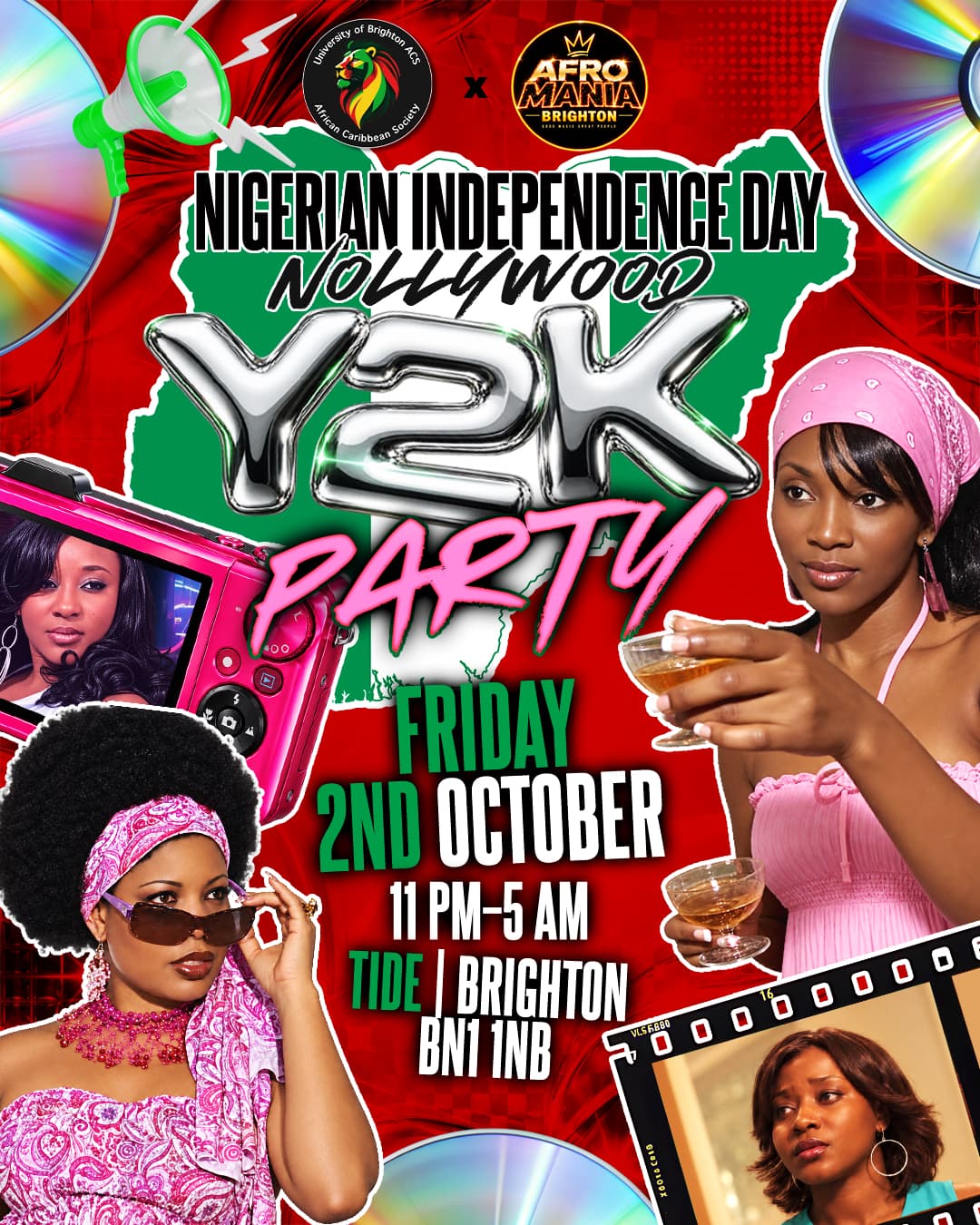 Nigerian Independence Day: Nollywood Y2K Party flyer