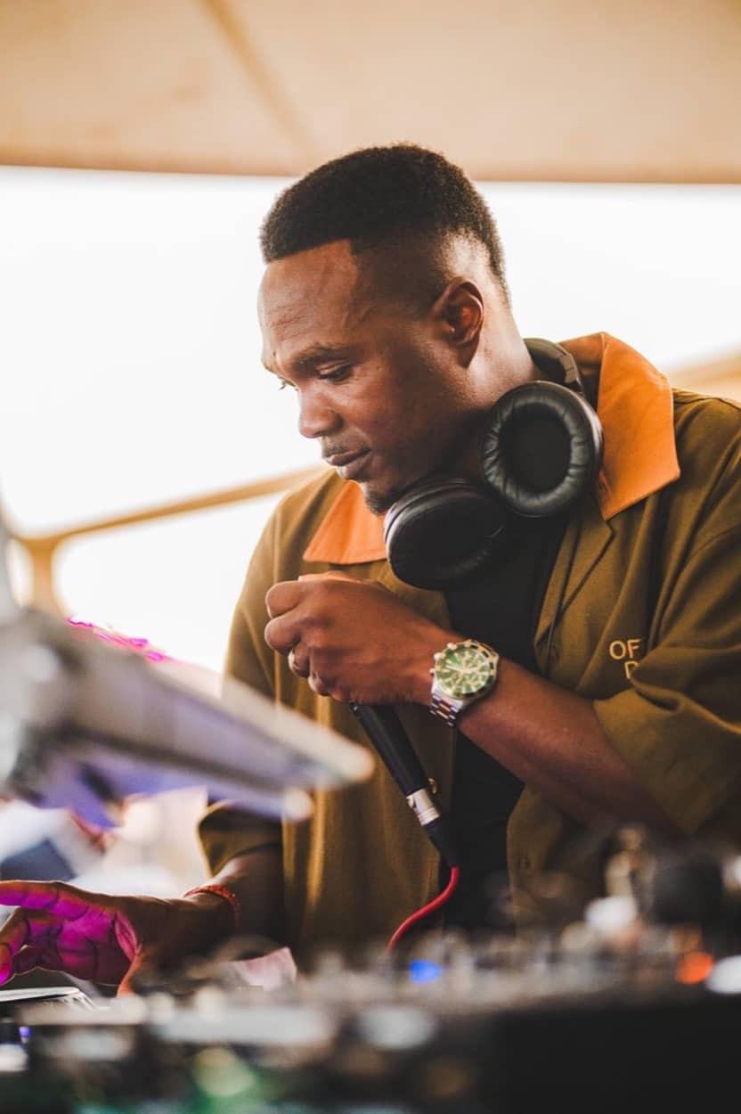 Close-up portrait of DJ KINGSOL performing